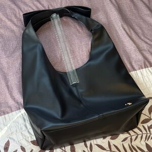 Victoria's Secret Black Slouchy Shoulder Tote